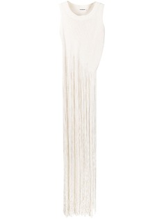 Jil Sander трикотажный топ с бахромой