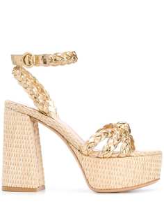 Gianvito Rossi плетеные босоножки на платформе