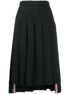 Thom Browne плиссированная юбка с асимметричным подолом