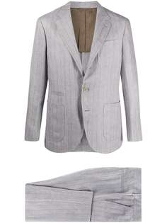 Brunello Cucinelli костюм с однобортным пиджаком в полоску