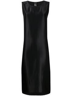 Ann Demeulemeester атласное платье-трапеция
