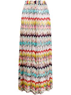 Missoni Mare брюки с узором зигзаг и складками