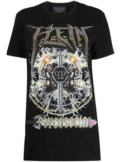 Philipp Plein декорированная футболка Psychosocial