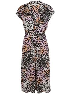 Veronica Beard платье миди с леопардовым принтом