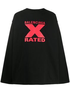 Balenciaga футболка X-Rated свободного кроя