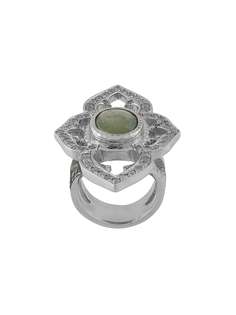 Loree Rodkin кольцо Umba из белого золота с бриллиантами и сапфирами