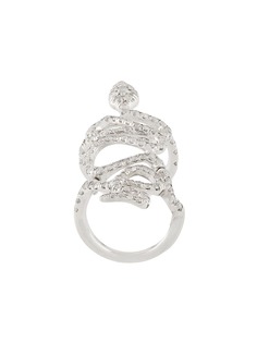 Loree Rodkin кольцо в форме змеи из белого золота с бриллиантами