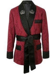 Dolce & Gabbana жаккардовый пиджак с поясом