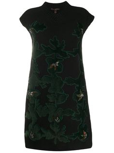 Louis Vuitton вязаное платье с фактурными нашивками