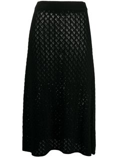 Jil Sander юбка миди в технике кроше