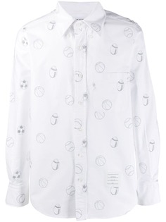 Thom Browne рубашка на пуговицах с вышивкой Multi Ball