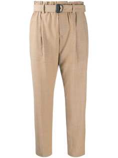 Brunello Cucinelli укороченные брюки с поясом