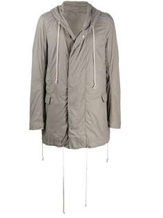 Rick Owens DRKSHDW плащ длины миди с капюшоном