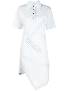 Off-White платье-рубашка асимметричного кроя