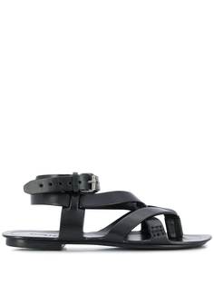 Saint Laurent сандалии Culver с ремешками