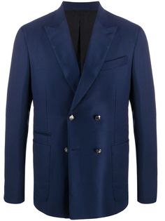 Ermenegildo Zegna двубортный пиджак строгого кроя