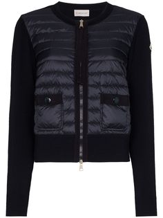 Moncler кардиган с дутой вставкой
