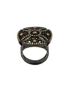 Loree Rodkin кольцо с квадратной деталью с бриллиантами