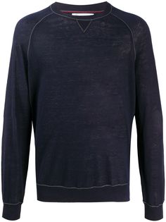 Brunello Cucinelli свитер с контрастной отделкой