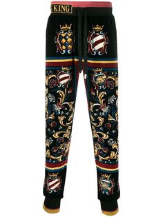 Dolce & Gabbana спортивные брюки с принтом Heraldic