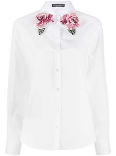 Dolce & Gabbana рубашка с пайетками на воротнике
