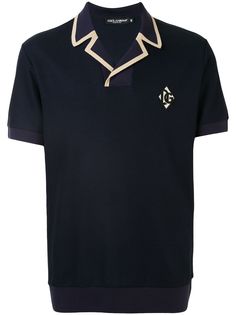 Dolce & Gabbana рубашка-поло с нашивкой-логотипом DG