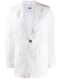 MSGM кружевной блейзер