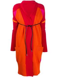 Sacai кардиган с длинными рукавами и поясом