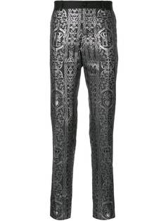 Dolce & Gabbana жаккардовые брюки строгого кроя
