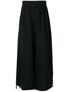 Yohji Yamamoto брюки широкого кроя с кулиской