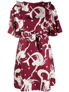 Valentino платье Mermaid Shapes с завязками