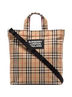 Burberry сумка-тоут Artie в клетку Vintage Check