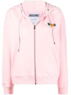 Moschino худи на молнии с логотипом