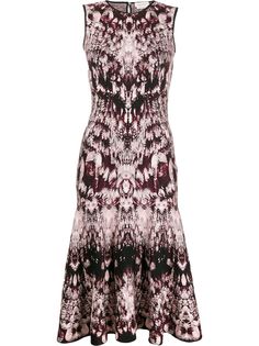 Alexander McQueen жаккардовое платье без рукавов