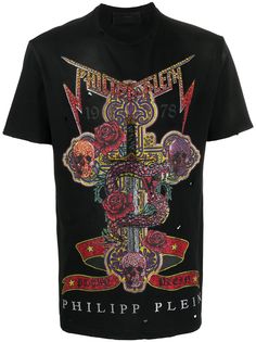 Philipp Plein футболка с декорированным принтом