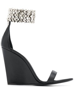 Giuseppe Zanotti декорированные босоножки на танкетке