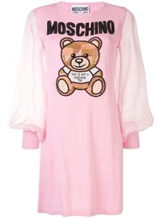 Moschino платье с декором Teddy Bear