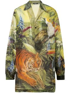 Dolce & Gabbana рубашка оверсайз с принтом Jungle