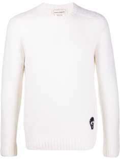Alexander McQueen джемпер с вышивкой Skull