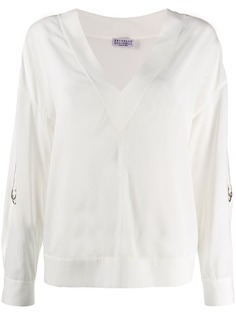 Brunello Cucinelli топ с V-образным вырезом