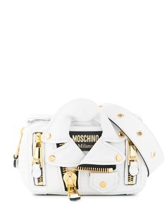 Moschino поясная сумка в виде байкерской куртки