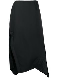 Jil Sander плиссированная юбка с разрезом
