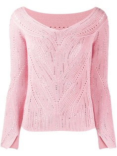Ermanno Scervino джемпер фактурной вязки с заклепками