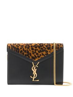 Saint Laurent сумка на плечо Cassandra с леопардовым принтом