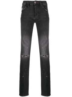 Philipp Plein прямые джинсы с заклепками