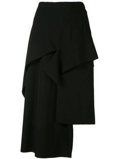 Yohji Yamamoto юбка асимметричного кроя с драпировкой