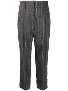 Brunello Cucinelli брюки строгого кроя в тонкую полоску