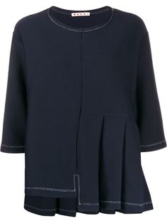 Marni деконструированный плиссированный топ