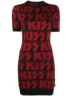 Philipp Plein жаккардовое платье мини Kiss®