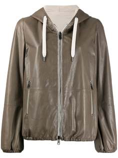 Brunello Cucinelli двусторонняя куртка с капюшоном